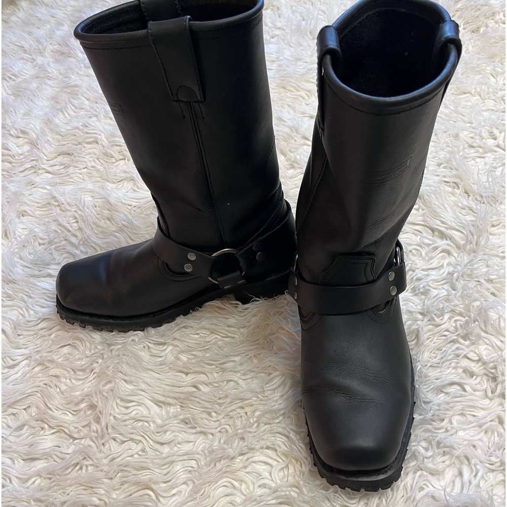 X element Advance Style #1443 Men’s Motorcycle Black Leather Boots. Size 8